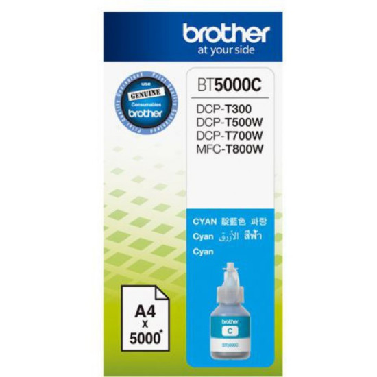 BROTHER BT5000C CYAN INK BOTTLE 5000 P