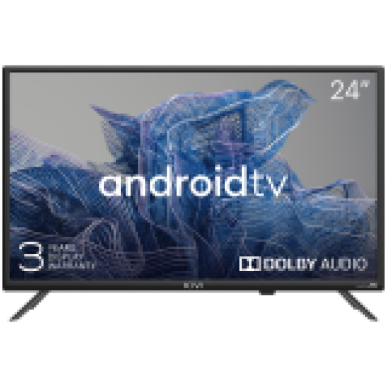 24', HD, Google Android TV, Black, 1366x768, 60 Hz, Sound by JVC, 2x5W, 21 kWh/1000h , BT5, HDMI ports 3, 24 months
