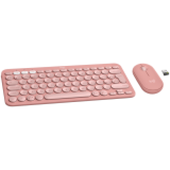 LOGITECH Pebble 2 Bluetooth Keyboard Combo - TONAL ROSE - US INT'L