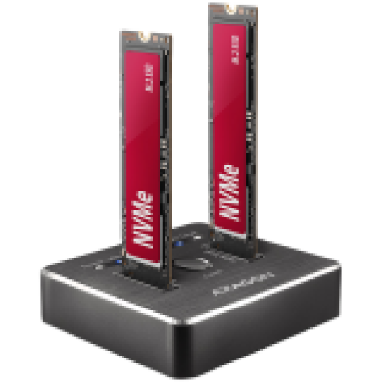 AXAGON ADSA-M2C DUAL NVMe CLONE MASTER DOCK SuperSpeed USB-C 10 Gbps docking station AXAGON ADSA-M2C DUAL NVMe CLONE MASTER DOCK SuperSpeed USB-C 10 Gbps docking station