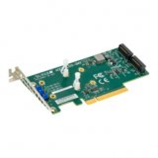 Low Profile PCIe Riser Card supports 2 M.2 Module (Retail) Low Profile PCIe Riser Card supports 2 M.2 Module (Retail)