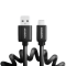 Axagon Data and charging USB 2.0 cable length 1.1 m. 3A. Black twisted.