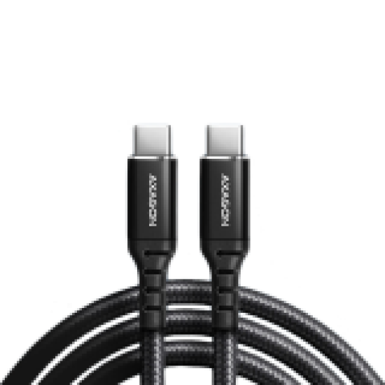 Axagon Data and charging USB 2.0 cable length 1 m. 3A. PD 60W, 3A. Black braided.