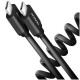 Axagon Data and charging USB 2.0 cable lengh 0.6 m. PD 60W, 3A. Black twisted. Axagon Data and charging USB 2.0 cable lengh 0.6 m. PD 60W, 3A. Black twisted.
