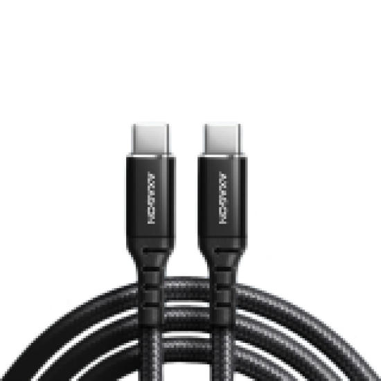 Axagon Data and charging USB 2.0 cable length 2 m. PD 60W, 3A. Black braided.