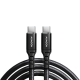 Axagon Data and charging USB 2.0 cable length 3 m. 3A. PD 60W, 3A. Black braided.