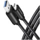 Axagon Data and charging USB 3.2 Gen 1 cable lengh 1 m. 3A. Black braided. Axagon Data and charging USB 3.2 Gen 1 cable lengh 1 m. 3A. Black braided.