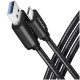 Axagon Data and charging USB 3.2 Gen1 cable lengh 2 m. 3A. Black braided. Axagon Data and charging USB 3.2 Gen1 cable lengh 2 m. 3A. Black braided.