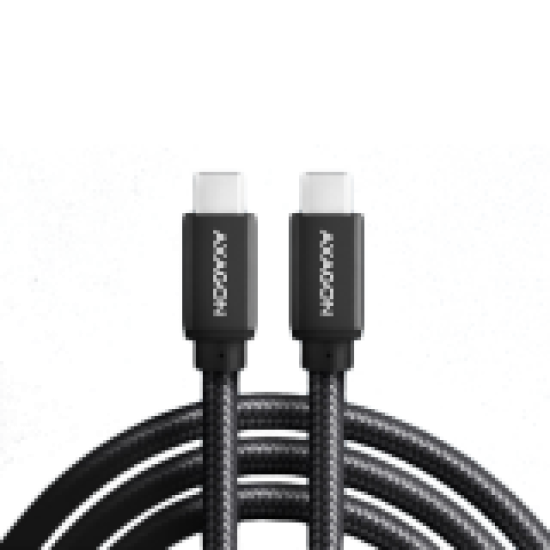 Axagon Data and charging USB 3.2 Gen1 cable lengh 3 m. PD 60W, 3A. Black braided.
