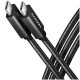 Axagon Data and charging USB 3.2 Gen 2 cable lengh 2 m. PD 100W, 5A, 4K HD video. Black braided. Axagon Data and charging USB 3.2 Gen 2 cable lengh 2 m. PD 100W, 5A, 4K HD video. Black braided.