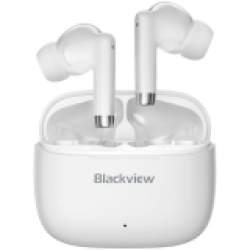 Blackview AirBuds 4, Battery 35mAh,Charging box battery 400mAh, Bluetooth 5.3, White