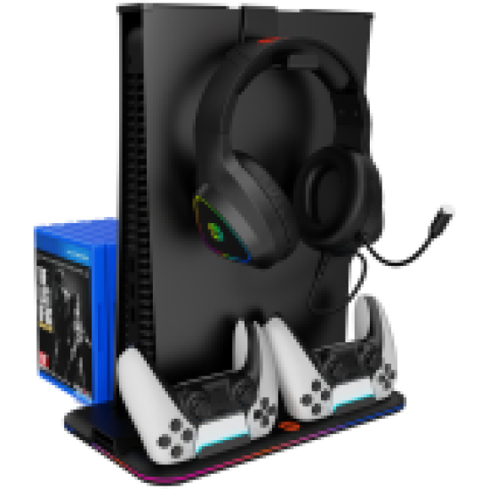 CANYON cooling stand CS-5 RGB PS5 Slim Charge Black CANYON cooling stand CS-5 RGB PS5 Slim Charge Black