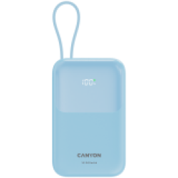 CANYON power bank OnPower 101 built-in cable 10000 mAh PD22.5W Blue