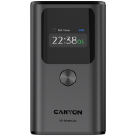 CANYON power bank OnPower 130 TFT 10000 mAh PD30W Dark Grey CANYON power bank OnPower 130 TFT 10000 mAh PD30W Dark Grey