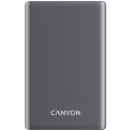 CANYON power bank OnPower 505 slim Magnetic 5000 mAh PD20W Dark Grey CANYON power bank OnPower 505 slim Magnetic 5000 mAh PD20W Dark Grey