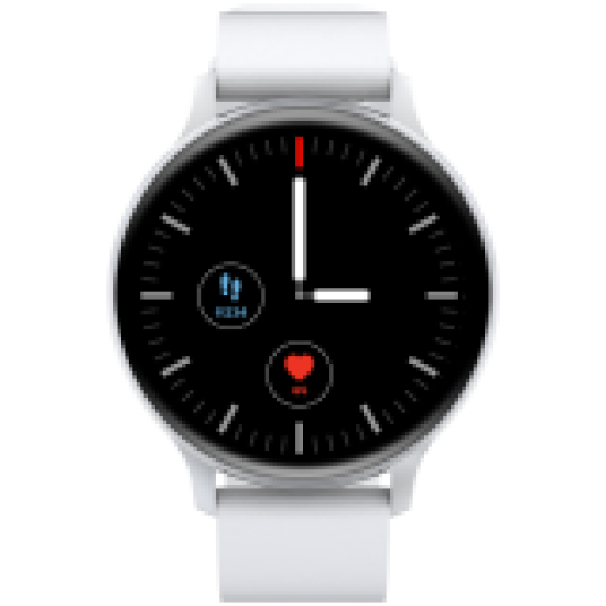 CANYON Badian SW-68, Smartwatch, Realtek 8762CK, 1.28''TFT 240x240px; RAM : 160KB, Lithium-ion polymer battery, 3.7V 190mAh Include, Silver Zinc alloy middle frame + plastic bottom case+ white Silicone strap + silver strap buckle, 44.9x 10.9mm, strap: 20 CANYON Badian SW-68, Smartwatch, Realtek 8762CK, 1.28''TFT 240x240px; RAM : 160KB, Lithium-ion polymer battery, 3.7V 190mAh Include, Silver Zinc alloy middle frame + plastic bottom case+ white Silicone strap + silver strap buckle, 44.9x 10.9mm, strap: 20
