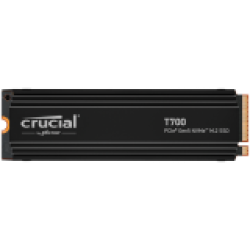 Crucial T700 1TB PCIe Gen5 NVMe M.2 SSD with heatsink