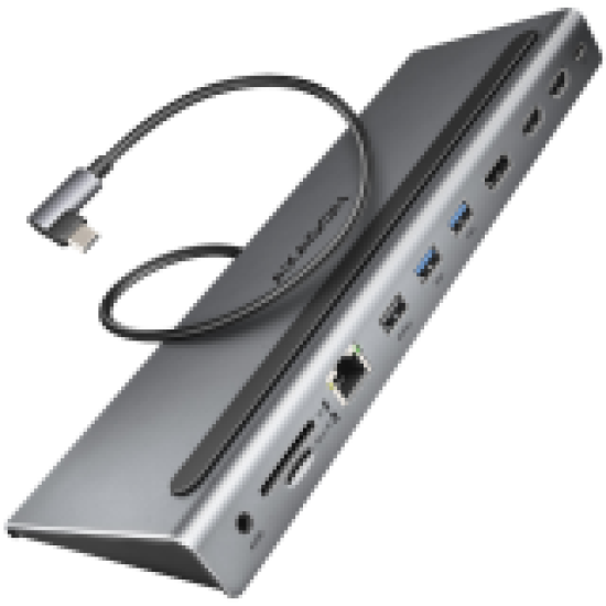 Axagon Multiport USB-C 5Gbps TRIPLE 4K DISPLAY hub HMC-4KX3