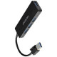 AXAGON HUE-G1A 4x USB3.0 Superspeed SLIM USB hub w. 14cm Type-A cable AXAGON HUE-G1A 4x USB3.0 Superspeed SLIM USB hub w. 14cm Type-A cable