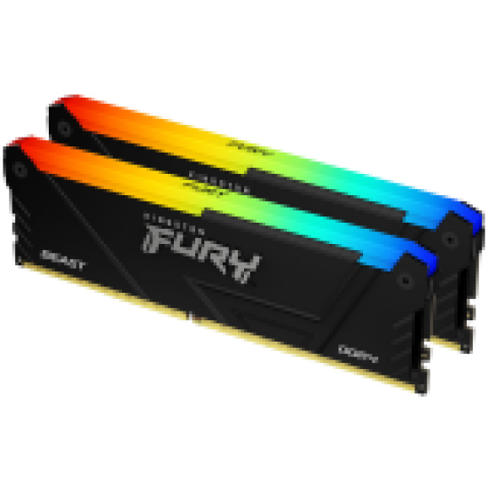 Kingston 32GB 3200MT/s DDR4 CL16 DIMM (Kit of 2) FURY Beast RGB Kingston 32GB 3200MT/s DDR4 CL16 DIMM (Kit of 2) FURY Beast RGB