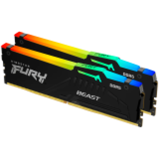 Kingston DRAM 64GB 6000MT/s DDR5 CL36 DIMM (Kit of 2) FURY Beast RGB EXPO Kingston DRAM 64GB 6000MT/s DDR5 CL36 DIMM (Kit of 2) FURY Beast RGB EXPO