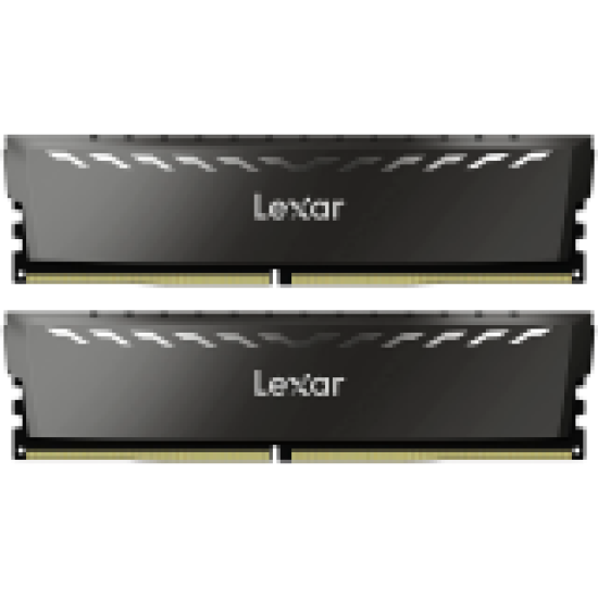 Lexar 2x16GB THOR DDR4 3200 UDIMM XMP Memory with heatsink. Dual pack Lexar 2x16GB THOR DDR4 3200 UDIMM XMP Memory with heatsink. Dual pack