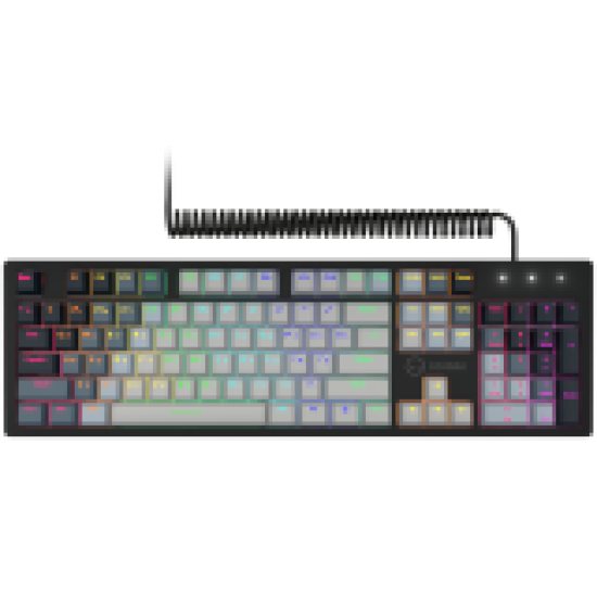 LORGAR Azar 514, Wired mechanical gaming keyboard, RGB backlight, 1680000 colour variations, 18 modes, keys number: 104, 50M clicks, linear dream switches, spring cable up to 3.4m, ABS plastic+metal, magnetic cover, 450*136*39mm, 1.17kg, white, EN+RU layo LORGAR Azar 514, Wired mechanical gaming keyboard, RGB backlight, 1680000 colour variations, 18 modes, keys number: 104, 50M clicks, linear dream switches, spring cable up to 3.4m, ABS plastic+metal, magnetic cover, 450*136*39mm, 1.17kg, white, EN+RU layo