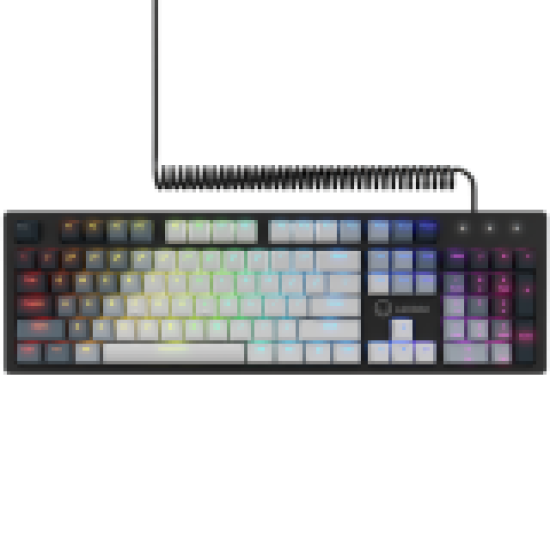 LORGAR Azar 514, Wired mechanical gaming keyboard, RGB backlight, 1680000 colour variations, 18 modes, keys number: 104, 50M clicks, linear dream switches, spring cable up to 3.4m, ABS plastic+metal, magnetic cover, 450*136*39mm, 1.17kg, white, EN layout LORGAR Azar 514, Wired mechanical gaming keyboard, RGB backlight, 1680000 colour variations, 18 modes, keys number: 104, 50M clicks, linear dream switches, spring cable up to 3.4m, ABS plastic+metal, magnetic cover, 450*136*39mm, 1.17kg, white, EN layout