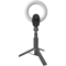LORGAR Circulus 910, Streaming web camera, 5MP 2592X1944 max resolution, up to 60fps, 1/2.8", Sony STARVIS CMOS image sensor, full glass lens, 5.5'' built-in ring light (1700-14 000K), foldable tripod, auto focus, dual microphones with AI noise reduc