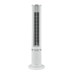 Aroma Tower fan, 45W, Fully Detachable for Easy Cleaning, Built-in Essential Oil Diffuser, Air flow: 38.3 m3/min, 2 Wind modes - Normal/Sleeping, 4 speed settings, 7h timer, Multi-angle Remote control, Oscillation 70, white color, 1032x275x275