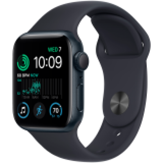 Apple Watch SE 2 GPS 40mm Midnight Aluminium Case with Midnight Sport Band - Regular