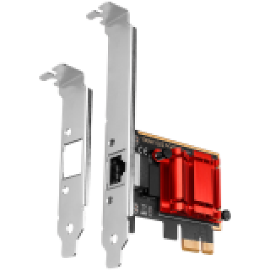 PCI-Express network card with 2.5 Gbit/s transmission rate and PXE support.