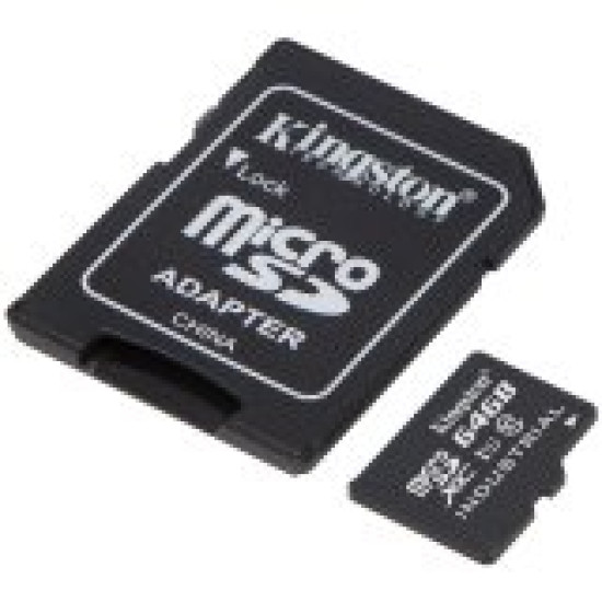 Kingston 64GB microSDXC Endurance 95R/30W C10 A1 UHS-I Card Only Kingston 64GB microSDXC Endurance 95R/30W C10 A1 UHS-I Card Only