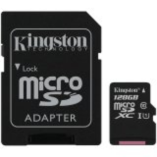 Kingston 128GB micSDXC Canvas Select Plus 100R A1 C10 Card + ADP Kingston 128GB micSDXC Canvas Select Plus 100R A1 C10 Card + ADP
