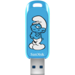 SanDisk USB 3.2,Ingot Type-A,130MB/s,Brainy Smurf Edition,4x6 Blister,Global