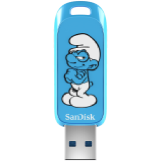 SanDisk USB 3.2,Ingot Type-A,130MB/s,Brainy Smurf Edition,4x6 Blister,Global SanDisk USB 3.2,Ingot Type-A,130MB/s,Brainy Smurf Edition,4x6 Blister,Global