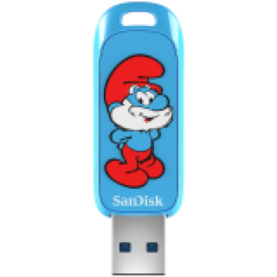 SanDisk USB 3.2,Ingot Type-A,130MB/s,Papa Smurf Edition,4x6 Blister,Global SanDisk USB 3.2,Ingot Type-A,130MB/s,Papa Smurf Edition,4x6 Blister,Global