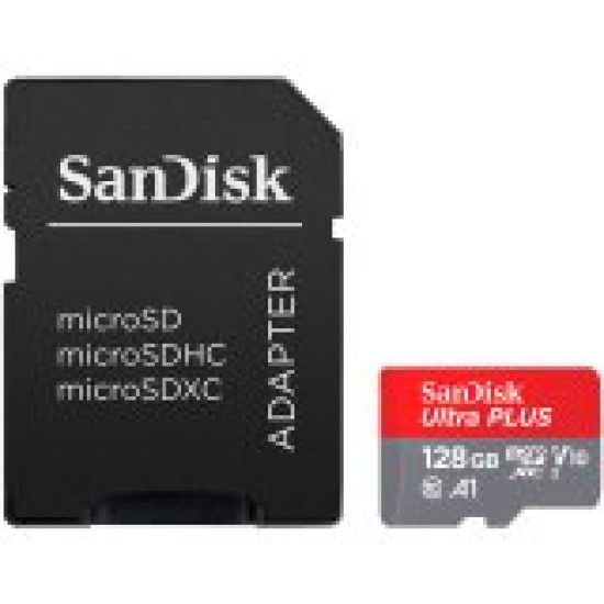 SanDisk High Endurance microSDXC 128GB + SD Adapter - for dash cams & home monitoring, up to 10,000 Hours, Full HD / 4K videos, up to 100/40 MB/s Read/Write speeds, C10, U3, V30, EAN: 619659173104