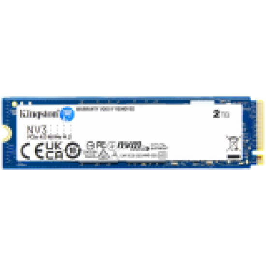 Kingston 2TB NV3 SSD M.2 2280 PCIe 4.0 NVMe, Read: 6,000/ Write: 5,000MB/s Kingston 2TB NV3 SSD M.2 2280 PCIe 4.0 NVMe, Read: 6,000/ Write: 5,000MB/s