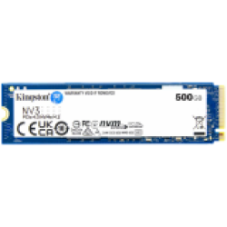 Kingston 500GB NV3 SSD M.2 2280 PCIe 4.0 NVMe, Read: 5,000/ Write: 3,000MB/s
