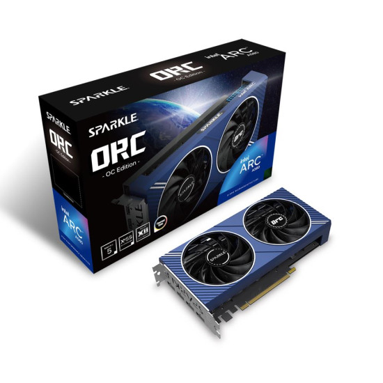 Graphics Card|SPARKLE|Intel Arc A580|8 GB|GDDR6|256 bit|PCIE 4.0 16x|Dual Slot Fansink|1xHDMI|3xDisplayPort|SA580C-8GOC Graphics Card|SPARKLE|Intel Arc A580|8 GB|GDDR6|256 bit|PCIE 4.0 16x|Dual Slot Fansink|1xHDMI|3xDisplayPort|SA580C-8GOC