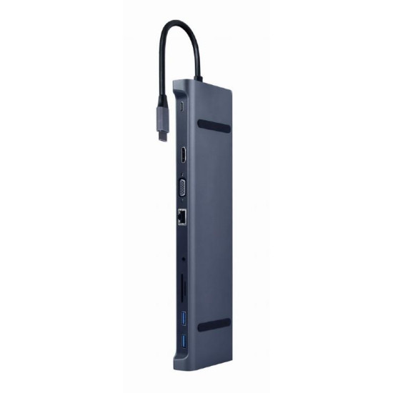 I/O ADAPTER USB-C TO HDMI/USB3/10IN1 A-CM-COMBO10-01 GEMBIRD I/O ADAPTER USB-C TO HDMI/USB3/10IN1 A-CM-COMBO10-01 GEMBIRD