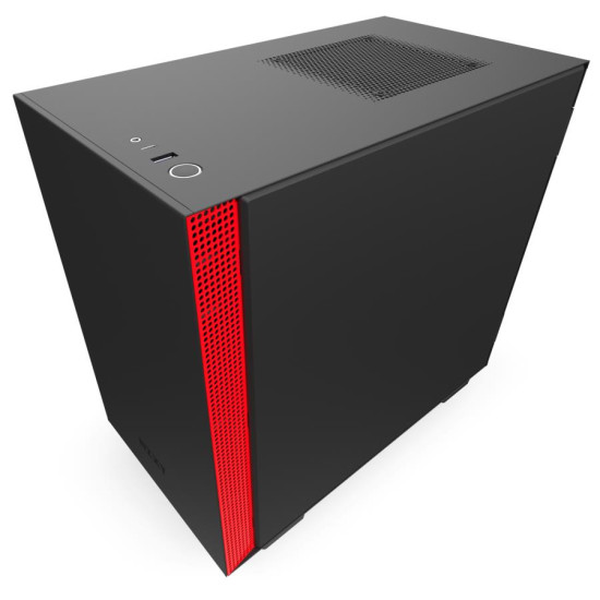 NZXT PC case H210I mITX Tower black-red