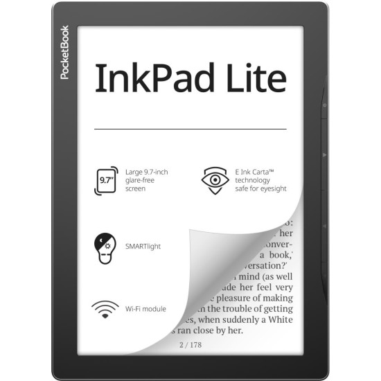 E-Reader|POCKETBOOK|InkPad Lite|9.7"|1200x825|1xUSB type C|Micro SD|Wireless LAN 802.11b/g/n|Grey|PB970-M-WW E-Reader|POCKETBOOK|InkPad Lite|9.7"|1200x825|1xUSB type C|Micro SD|Wireless LAN 802.11b/g/n|Grey|PB970-M-WW