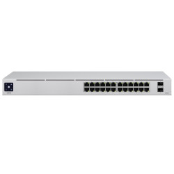 UBIQUITI 24-PORT, LAYER 2 SWITCH WITH A SILENT, FANLESS COOLING SYSTEM