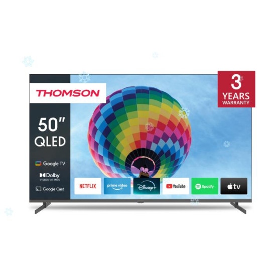TV Set|THOMSON|50"|4K/Smart|QLED|3840x2160|Wireless LAN|Bluetooth|Google TV|Black|50QG4S14 TV Set|THOMSON|50"|4K/Smart|QLED|3840x2160|Wireless LAN|Bluetooth|Google TV|Black|50QG4S14
