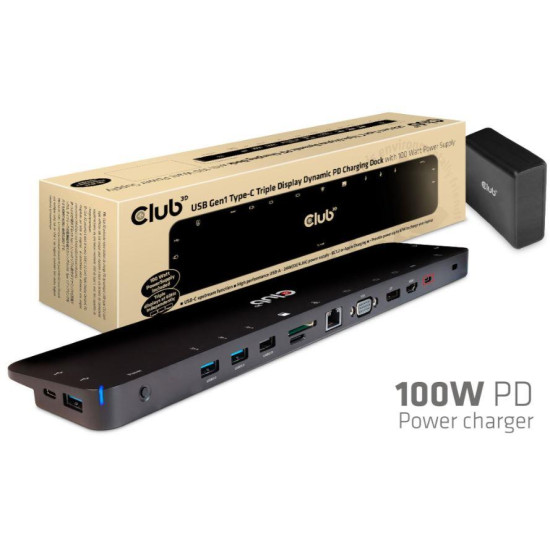 NB ACC DOCKING STATION/USB-C 100W CSV-1564W100 CLUB3D NB ACC DOCKING STATION/USB-C 100W CSV-1564W100 CLUB3D