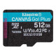 MEMORY MICRO SDXC 512GB UHS-I/SDCG3/512GBSP KINGSTON MEMORY MICRO SDXC 512GB UHS-I/SDCG3/512GBSP KINGSTON