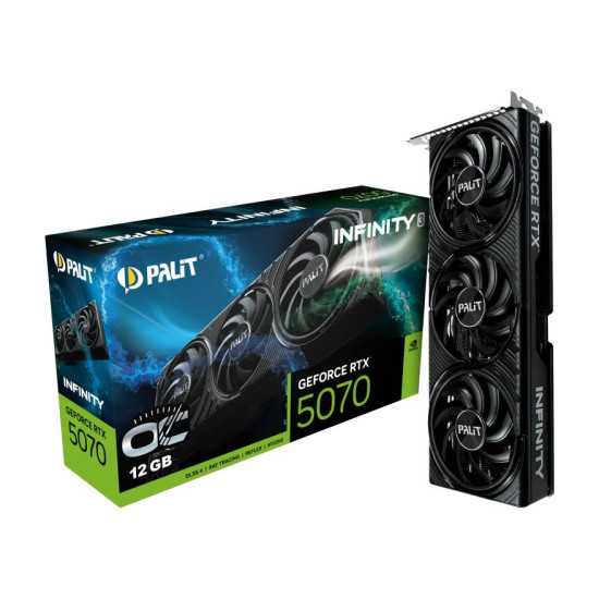 Graphics Card|PALIT|NVIDIA GeForce RTX 5070|12 GB|GDDR7|192 bit|PCIE 5.0 16x|Triple slot Fansink|NE75070S19K9-GB2050S Graphics Card|PALIT|NVIDIA GeForce RTX 5070|12 GB|GDDR7|192 bit|PCIE 5.0 16x|Triple slot Fansink|NE75070S19K9-GB2050S