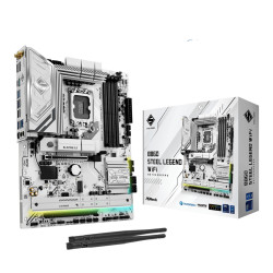 Mainboard|ASROCK|Intel B860 Express|LGA1851|ATX|Memory DDR5|Memory slots 4|1xPCI-Express 4.0 16x|1xPCI-Express 5.0 16x|1xM.2|1xHDMI|1xDisplayPort|1xAudio-Out|1xMicrophone|3xUSB 2.0|6xUSB 3.2|1xUSB-C w/Thunderbolt|1xOptical S/PDIF|1xRJ45|B860STEELLEGENDWIF